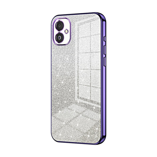 For Samsung Galaxy F14 5G Gradient Glitter Powder Electroplated Phone Case(Purple) by buy2fix