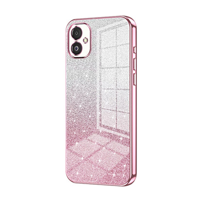 For Samsung Galaxy F14 5G Gradient Glitter Powder Electroplated Phone Case(Pink) by buy2fix