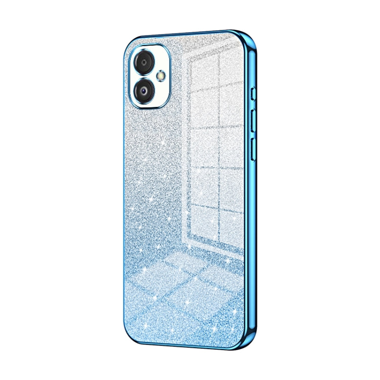 For Samsung Galaxy F14 5G Gradient Glitter Powder Electroplated Phone Case(Blue) by buy2fix