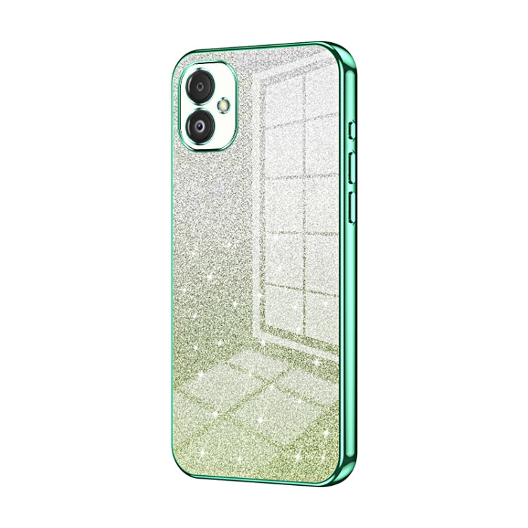 For Samsung Galaxy F14 5G Gradient Glitter Powder Electroplated Phone Case(Green) by buy2fix