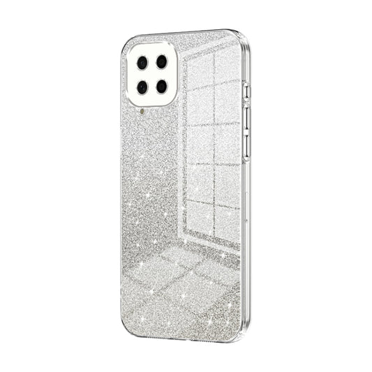 For Samsung Galaxy M53 5G Gradient Glitter Powder Electroplated Phone Case(Transparent) by buy2fix