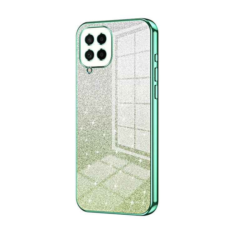 For Samsung Galaxy M53 5G Gradient Glitter Powder Electroplated Phone Case(Green) by buy2fix