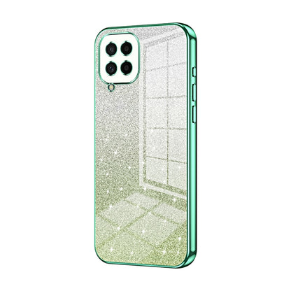 For Samsung Galaxy M53 5G Gradient Glitter Powder Electroplated Phone Case(Green) by buy2fix