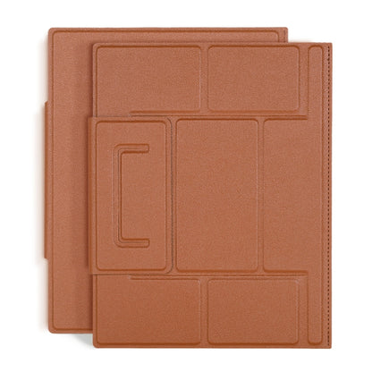 Magnetic PU Leather Tablet Laptop Folding Holder(Brown) by buy2fix