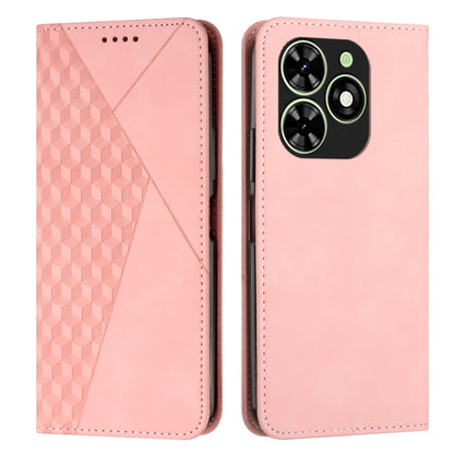 For Tecno Spark Go 2024 / POP 8 Diamond Splicing Skin Feel Magnetic Leather Phone Case(Rose Gold) by buy2fix