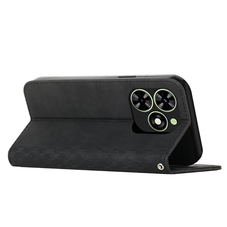 For Tecno Spark Go 2024 / POP 8 Diamond Splicing Skin Feel Magnetic Leather Phone Case(Black) by buy2fix