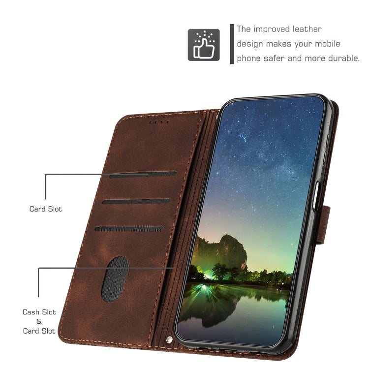 For Tecno Spark Go 2024 / POP 8 Dream Triangle Leather Phone Case with Long Lanyard(Brown) by buy2fix
