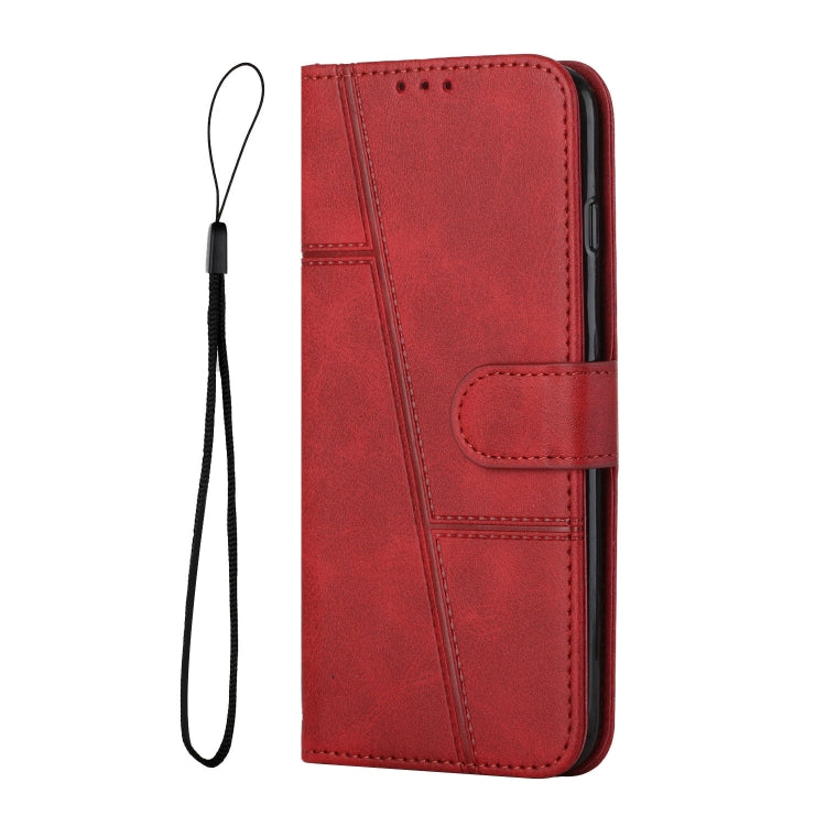 For Tecno Spark Go 2024 / POP 8 Stitching Calf Texture Buckle Leather Phone Case(Red) by buy2fix
