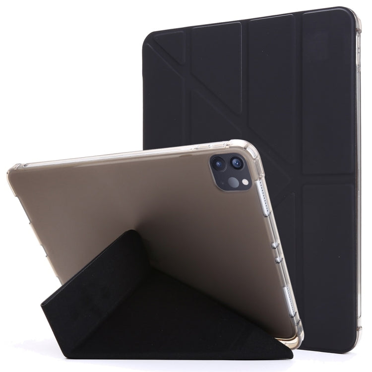 For iPad Pro 11 (2020/2018) / Air 2020 10.9 Multi-folding Horizontal Flip PU Leather + Shockproof TPU Tablet Case with Holder & Pen Slot(Black) - iPad Pro 11 (2020) Cases by buy2fix | Online Shopping UK | buy2fix