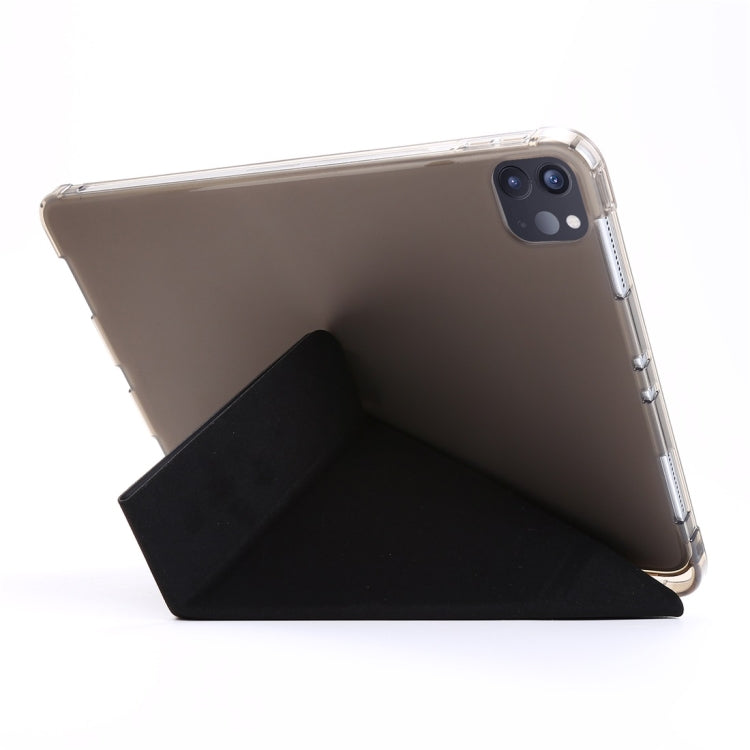 For iPad Pro 11 (2020/2018) / Air 2020 10.9 Multi-folding Horizontal Flip PU Leather + Shockproof TPU Tablet Case with Holder & Pen Slot(Black) - iPad Pro 11 (2020) Cases by buy2fix | Online Shopping UK | buy2fix