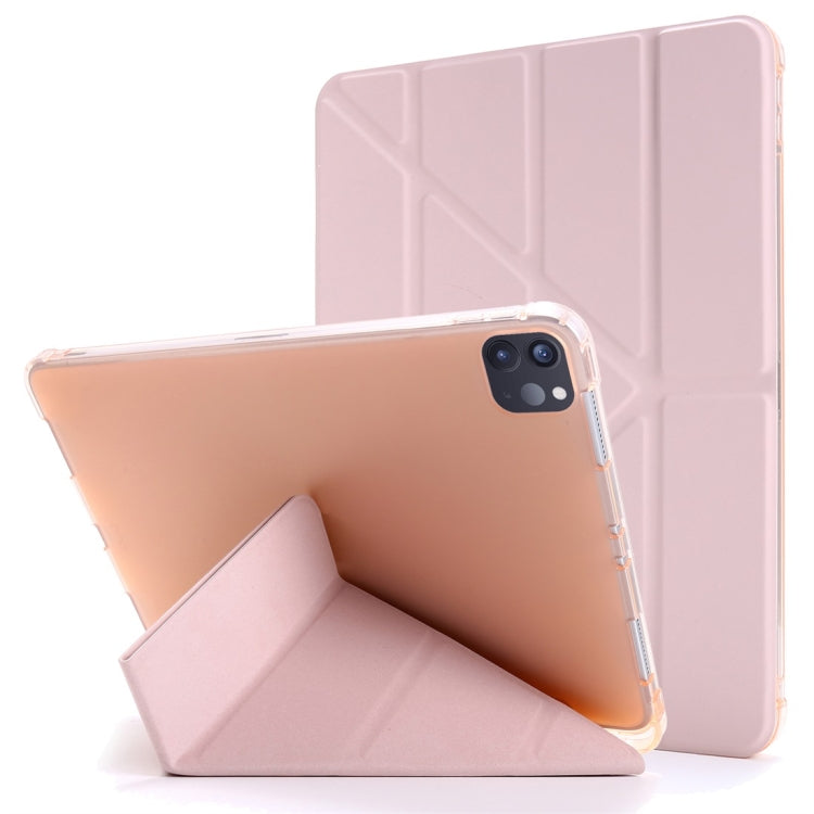 For iPad Pro 11 (2020/2018) / Air 2020 10.9 Multi-folding Horizontal Flip PU Leather + Shockproof TPU Tablet Case with Holder & Pen Slot(Gold) - iPad Pro 11 (2020) Cases by buy2fix | Online Shopping UK | buy2fix