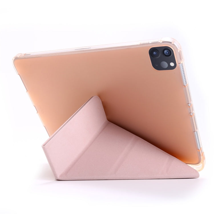 For iPad Pro 11 (2020/2018) / Air 2020 10.9 Multi-folding Horizontal Flip PU Leather + Shockproof TPU Tablet Case with Holder & Pen Slot(Gold) - iPad Pro 11 (2020) Cases by buy2fix | Online Shopping UK | buy2fix