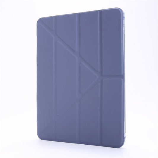 For iPad Pro 11 (2020/2018) / Air 2020 10.9 Multi-folding Horizontal Flip PU Leather + Shockproof TPU Tablet Case with Holder & Pen Slot(Purple) - iPad Pro 11 (2020) Cases by buy2fix | Online Shopping UK | buy2fix