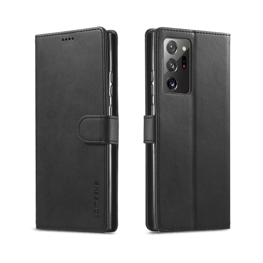 For Samsung Galaxy Note 20 Ultra LC.IMEEKE Calf Texture Horizontal Flip Leather Case, with Holder & Card Slots & Wallet(Black)