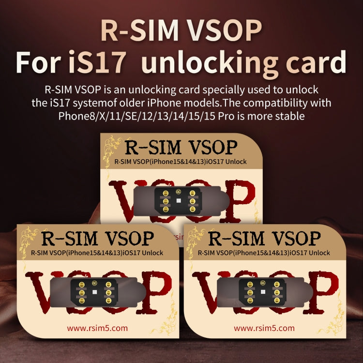 R-SIM VSOP Unlocking Card Sticker For iOS17 System Unlocking - Unlock SIM Card by buy2fix | Online Shopping UK | buy2fix
