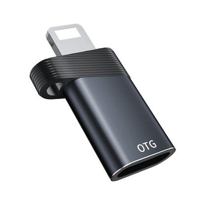 ADS-616B 8 Pin Male to USB-C/Type-C Female OTG Adapter(Gun Grey) by buy2fix