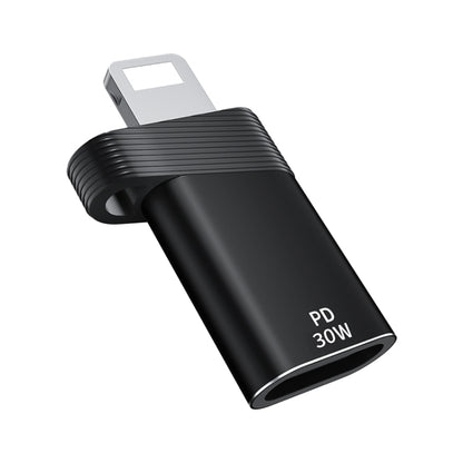 ADS-616A PD 30W 8 Pin Male to USB-C/Type-C Female Adapter(Black) by buy2fix