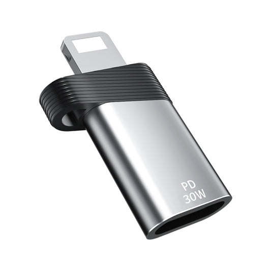 ADS-616A PD 30W 8 Pin Male to USB-C/Type-C Female Adapter(Silver) by buy2fix