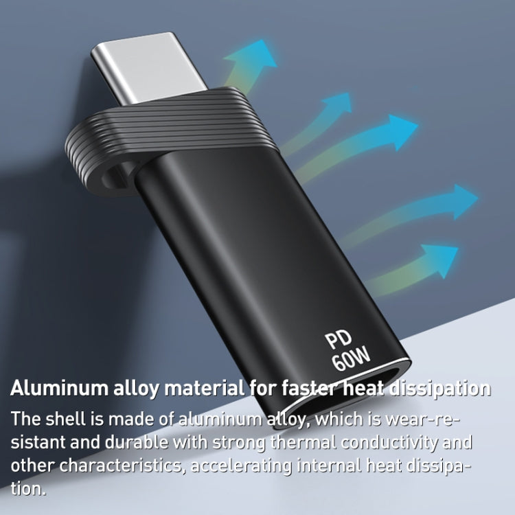 ADS-615 PD 60W USB-C/Type-C Male to 8 Pin Female Adapter(Gun Grey) by buy2fix