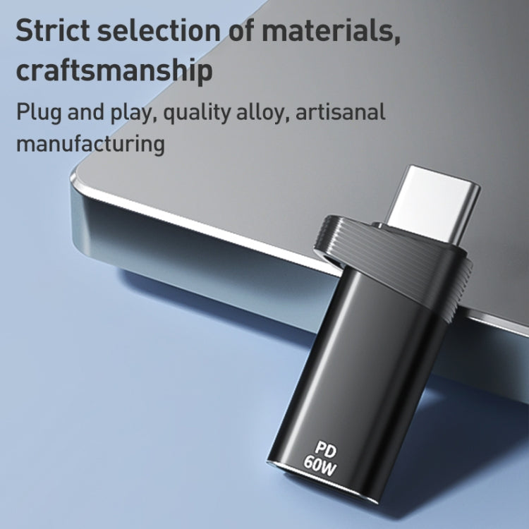 ADS-615 PD 60W USB-C/Type-C Male to 8 Pin Female Adapter(Grey) by buy2fix