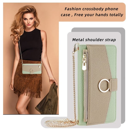 For iPhone 14 Crossbody Litchi Texture Leather Phone Case(Green) - iPhone 14 Cases by buy2fix | Online Shopping UK | buy2fix