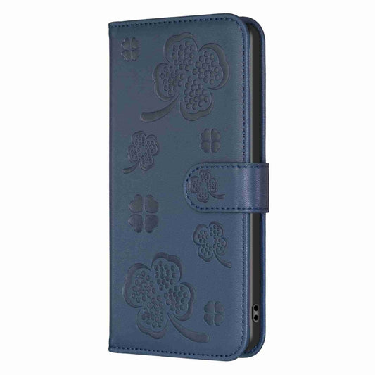 For Xiaomi 13 Ultra Four-leaf Embossed Leather Phone Case(Blue) - Xiaomi Cases by buy2fix | Online Shopping UK | buy2fix