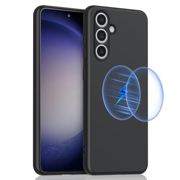 For Samsung Galaxy S25+ 5G MagSafe Magnetic Liquid Silicone Phone Case(Black) by buy2fix