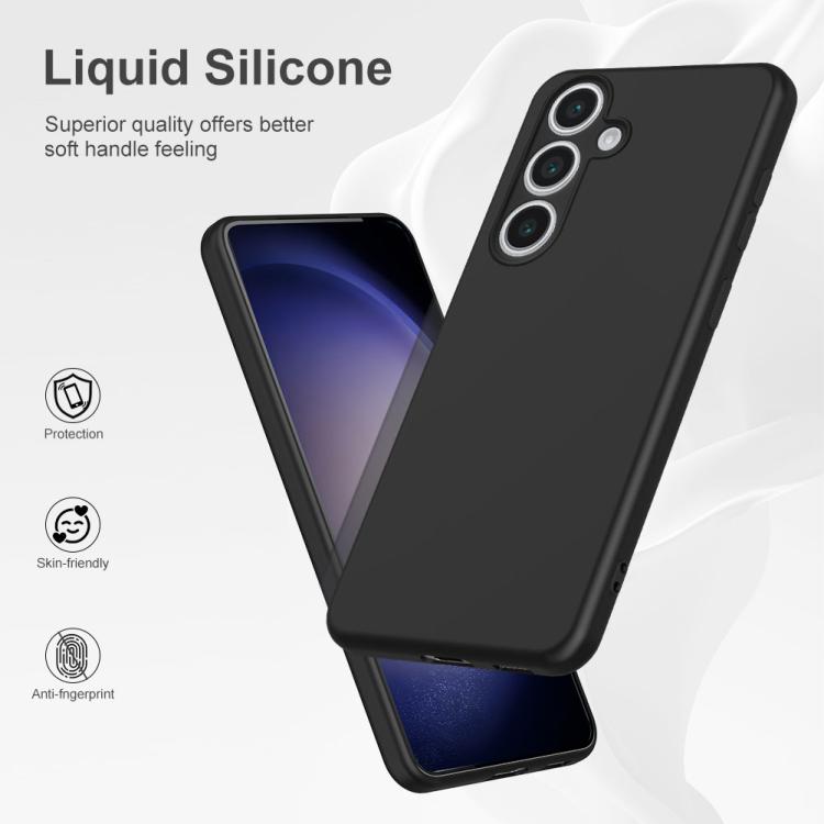 For Samsung Galaxy S25+ 5G MagSafe Magnetic Liquid Silicone Phone Case(Black) by buy2fix