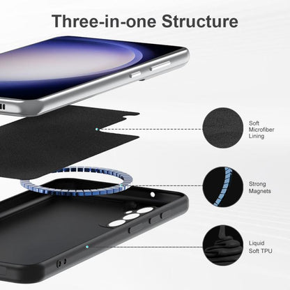 For Samsung Galaxy S25+ 5G MagSafe Magnetic Liquid Silicone Phone Case(Black) by buy2fix