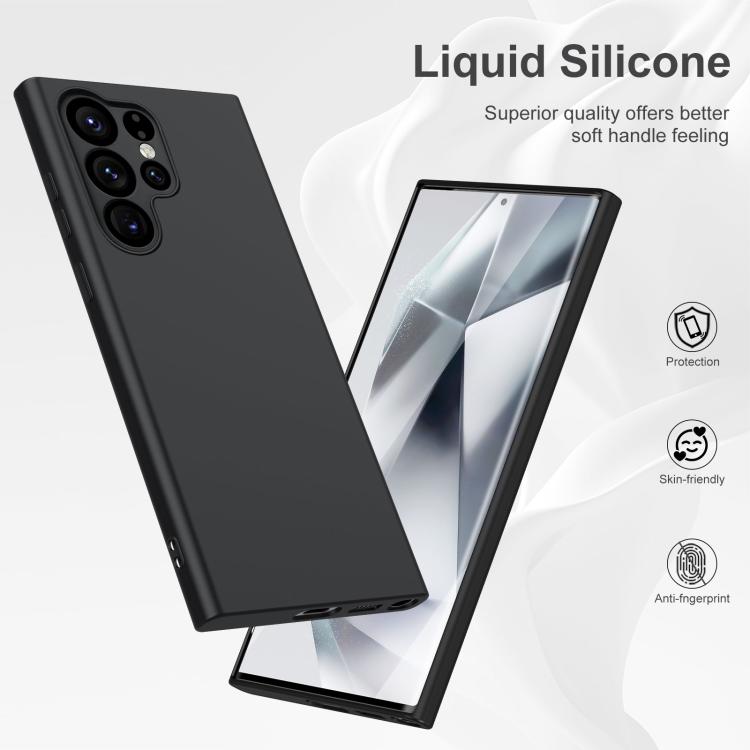 For Samsung Galaxy S25 Ultra 5G MagSafe Magnetic Liquid Silicone Phone Case(Black) by buy2fix