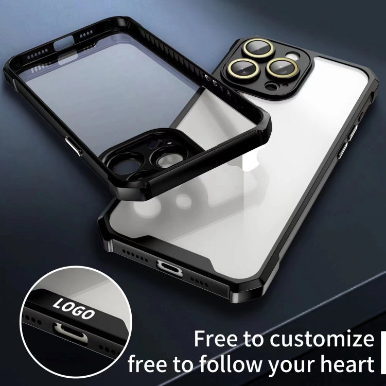 For iPhone 16 Pro Shockproof Acrylic Phone Case with Lens Glass Film(Black) by buy2fix