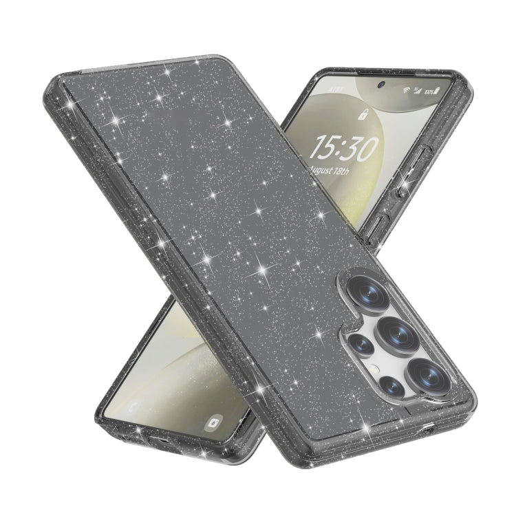 For Samsung Galaxy S25 Ultra 5G Shockproof Terminator Glitter Powder Phone Case(Black) by buy2fix