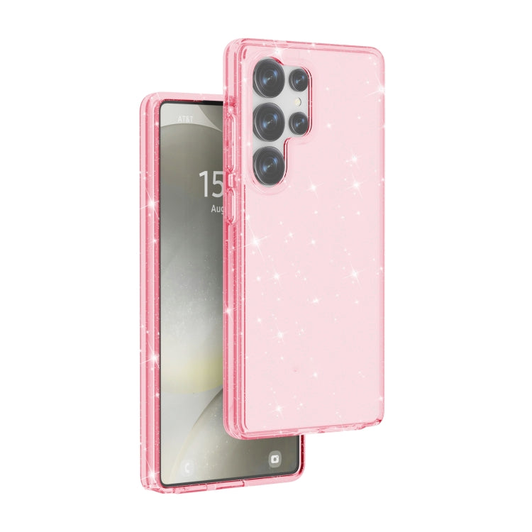 For Samsung Galaxy S25 Ultra 5G Shockproof Terminator Glitter Powder Phone Case(Pink) by buy2fix