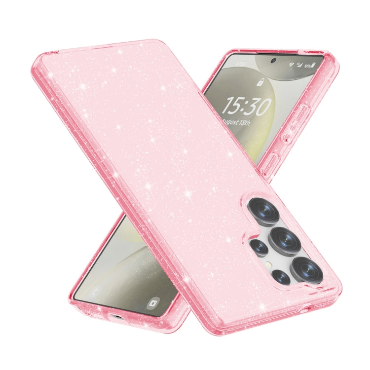 For Samsung Galaxy S25 Ultra 5G Shockproof Terminator Glitter Powder Phone Case(Pink) by buy2fix