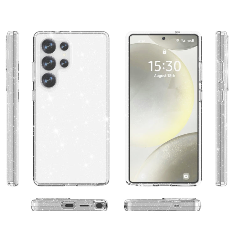 For Samsung Galaxy S25 Ultra 5G Shockproof Terminator Glitter Powder Phone Case(White) by buy2fix