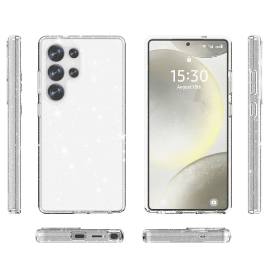 For Samsung Galaxy S25 Ultra 5G Shockproof Terminator Glitter Powder Phone Case(White) by buy2fix
