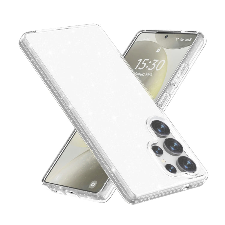For Samsung Galaxy S25 Ultra 5G Shockproof Terminator Glitter Powder Phone Case(White) by buy2fix