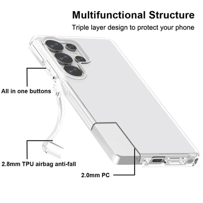 For Samsung Galaxy S25 Ultra 5G Shockproof Terminator Glitter Powder Phone Case(Transparent) by buy2fix