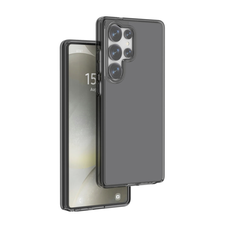 For Samsung Galaxy S25 Ultra 5G Shockproof Terminator Glitter Powder Phone Case(Transparent Black) by buy2fix