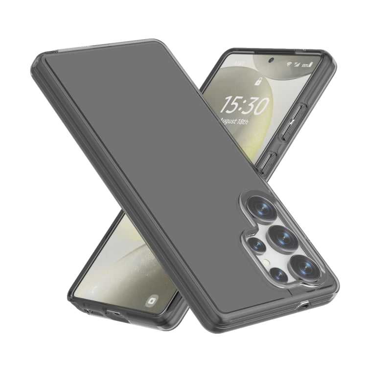 For Samsung Galaxy S25 Ultra 5G Shockproof Terminator Glitter Powder Phone Case(Transparent Black) by buy2fix