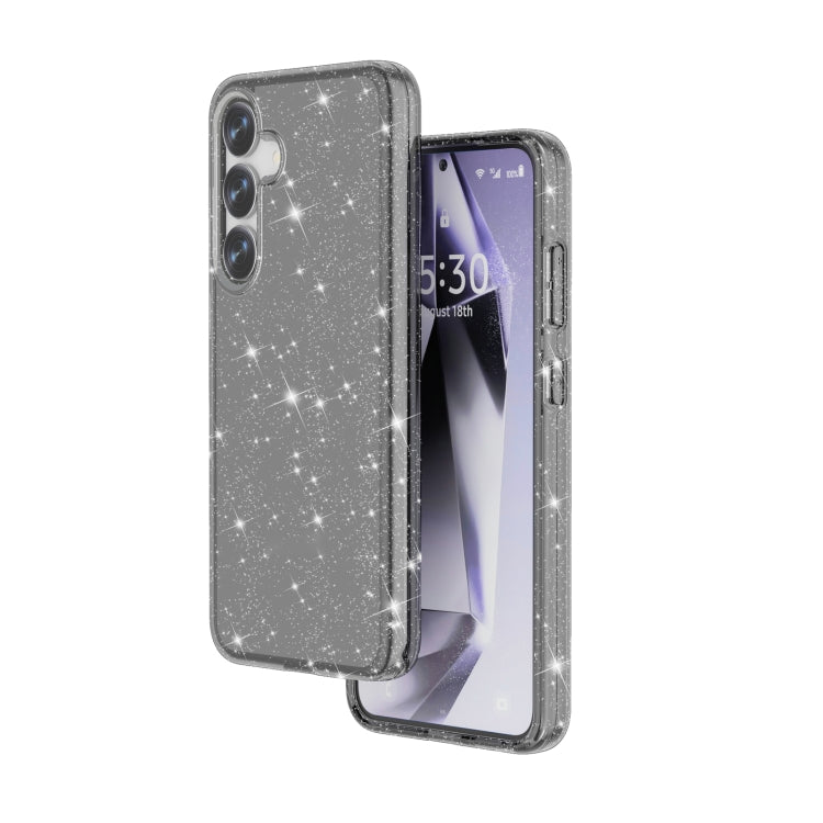 For Samsung Galaxy S25+ 5G Shockproof Terminator Glitter Powder Phone Case(Black) by buy2fix