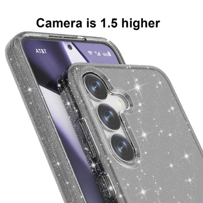 For Samsung Galaxy S25+ 5G Shockproof Terminator Glitter Powder Phone Case(Black) by buy2fix