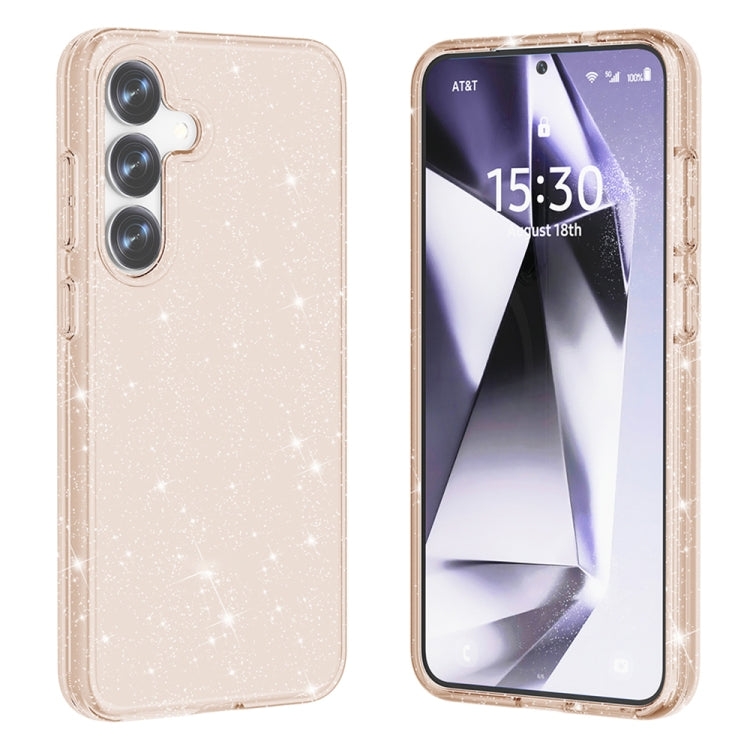 For Samsung Galaxy S25+ 5G Shockproof Terminator Glitter Powder Phone Case(Gold) by buy2fix