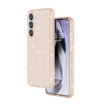 For Samsung Galaxy S25+ 5G Shockproof Terminator Glitter Powder Phone Case(Gold) by buy2fix