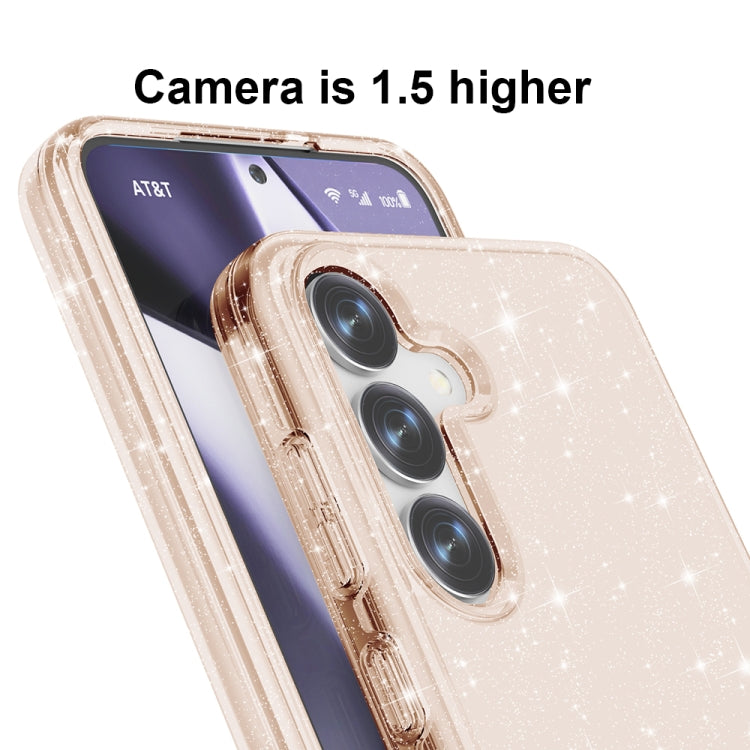 For Samsung Galaxy S25+ 5G Shockproof Terminator Glitter Powder Phone Case(Gold) by buy2fix