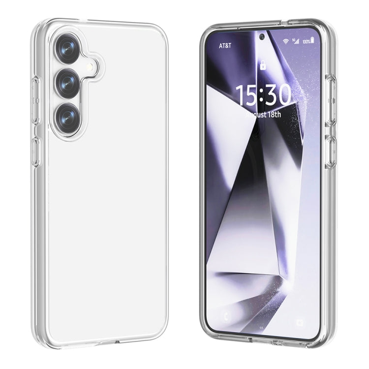 For Samsung Galaxy S25+ 5G Shockproof Terminator Glitter Powder Phone Case(Transparent) by buy2fix