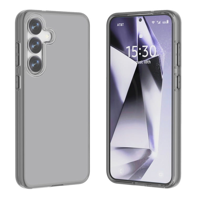 For Samsung Galaxy S25+ 5G Shockproof Terminator Glitter Powder Phone Case(Transparent Black) by buy2fix