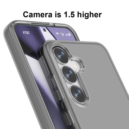 For Samsung Galaxy S25+ 5G Shockproof Terminator Glitter Powder Phone Case(Transparent Black) by buy2fix