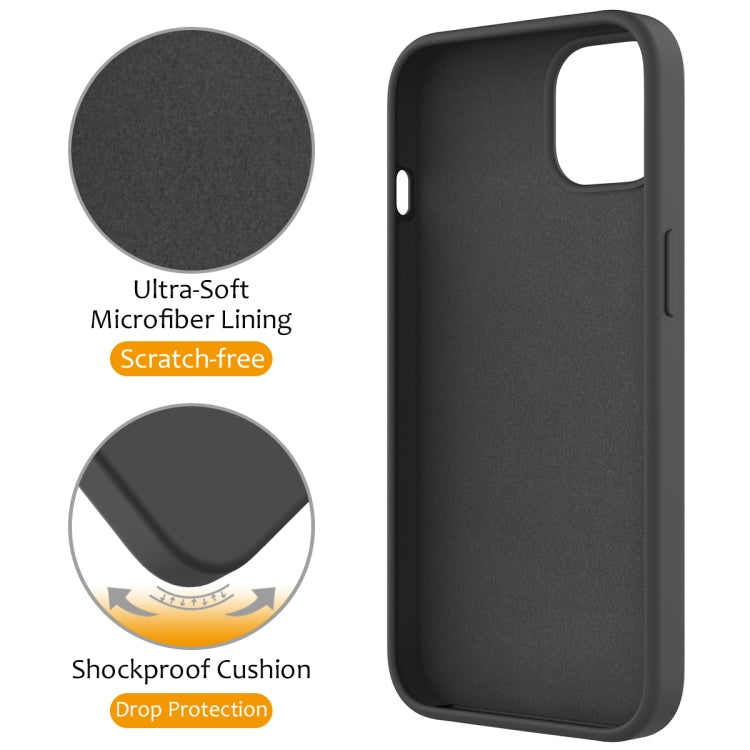 For iPhone 12 Pro Liquid Silicone MagSafe Magnetic Phone Case with Ring Holder(Carbon Black) by buy2fix