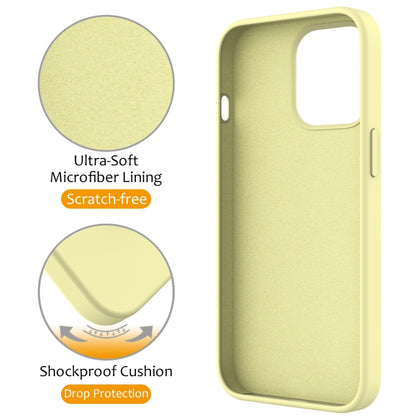 For iPhone 13 Pro Liquid Silicone MagSafe Magnetic Phone Case with Ring Holder(Yellow) - iPhone 13 Pro Cases by buy2fix | Online Shopping UK | buy2fix